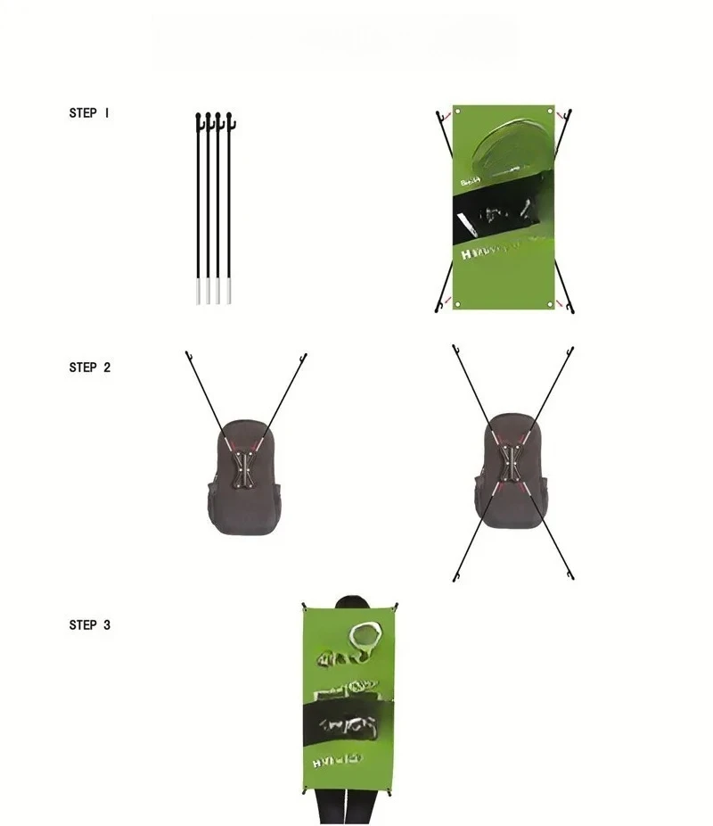 Outdoor Advertising Backpack Flag Banner Walking Billboard For Commercial Promotion Display Accessories