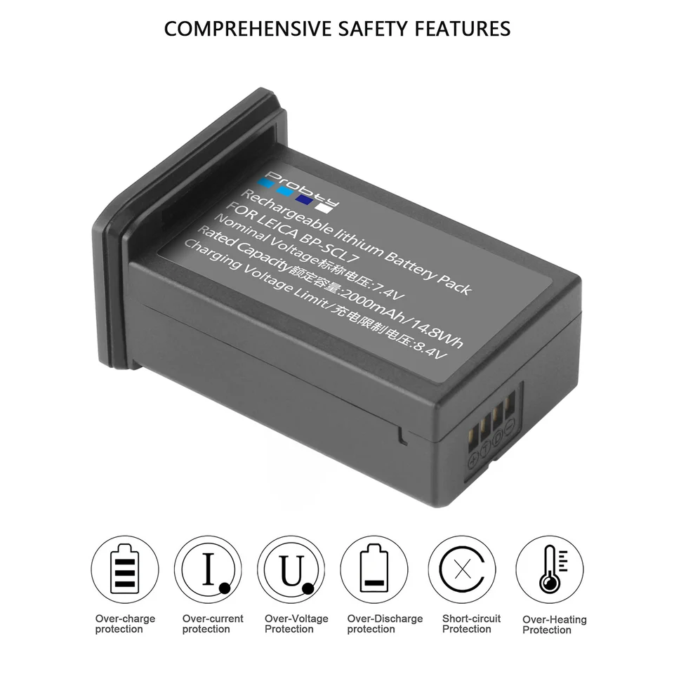2000mAh ライカ M11 BP-SCL7 カメラ用充電式バッテリー