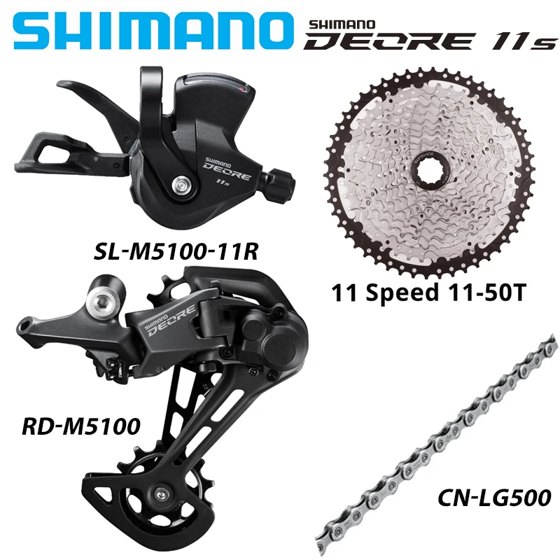 SHIMANO DEORE M5100 1X11Speed Groupset RAPIDFIRE PLUS Schalthebel Schaltwerk Sunshine MTB Fahrrad Kassette 46T 50T 52T