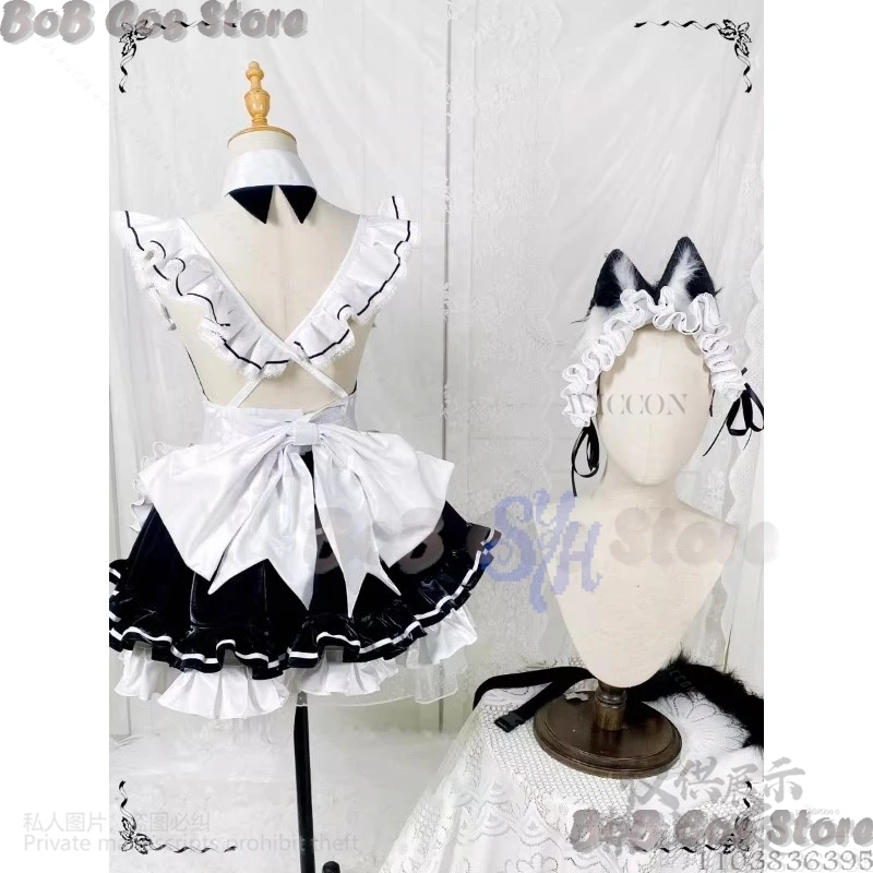 Privaty Cosplay Game Nikke Anime Sexy Kawaii Neko Cat Maid Dress Sweet Lace Ruffles Lolita Jsk Cute Girl Halloween Comic Con Cos