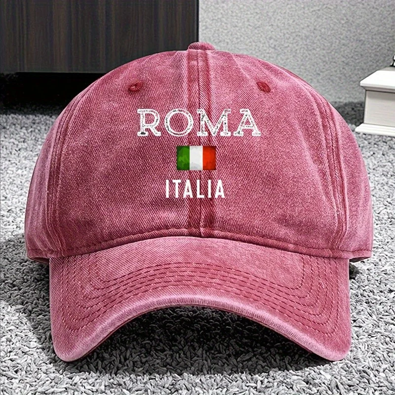 روما إيطاليا روما إيطاليا خمر تذكارية الموضة إلى الأمام قبعة بيسبول قبعة بيسبول كلاسيكية للرجال والنساء الصيد في الهواء الطلق & Tr