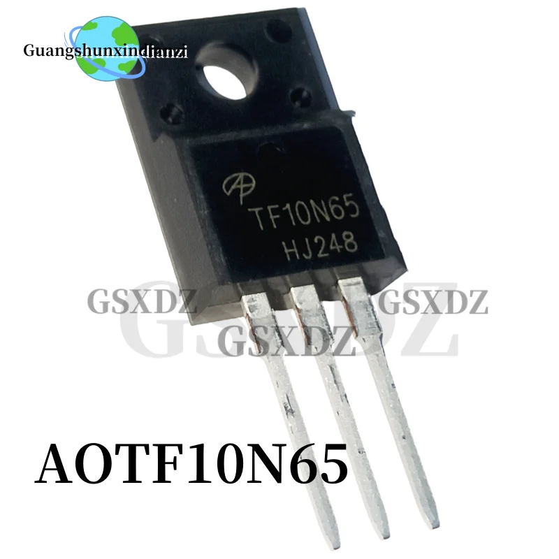 

10 шт., 100% оригинальный AOTF10N65 TF10N65 10N65 10A 650V