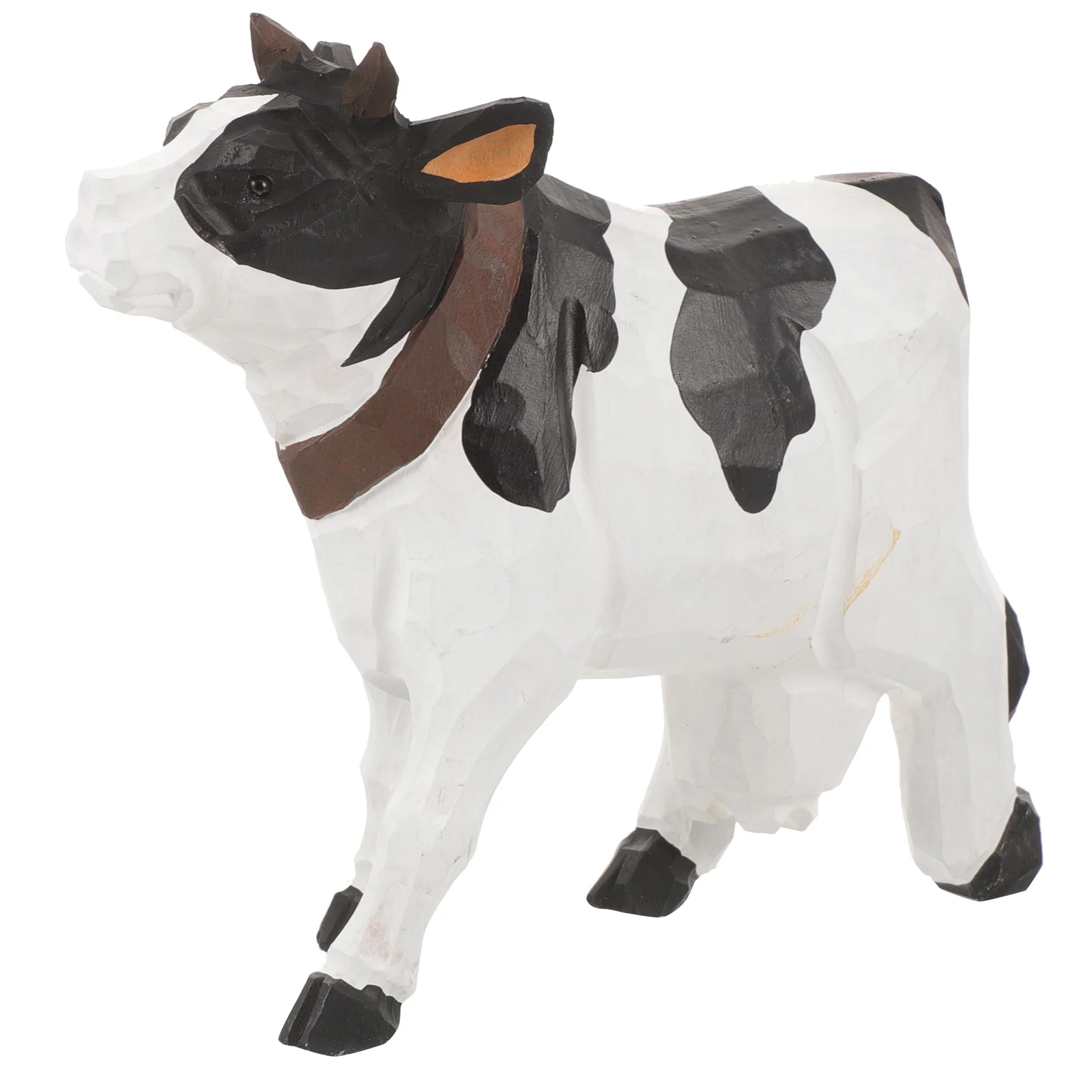 

Decoration Small Figurines Adorable Cow Ornaments Statues Wood Animals Adorn Decors