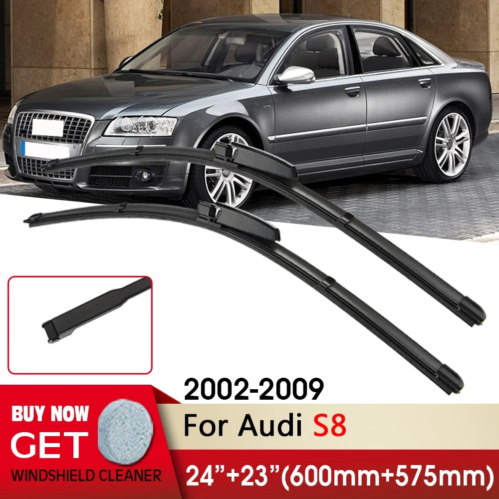

Car Wiper Front Wiper Blades 24"+23" For Audi S8 2002 2003 2004 2005 2006 2007 2008 2009 Windshield Windscreen Wipers