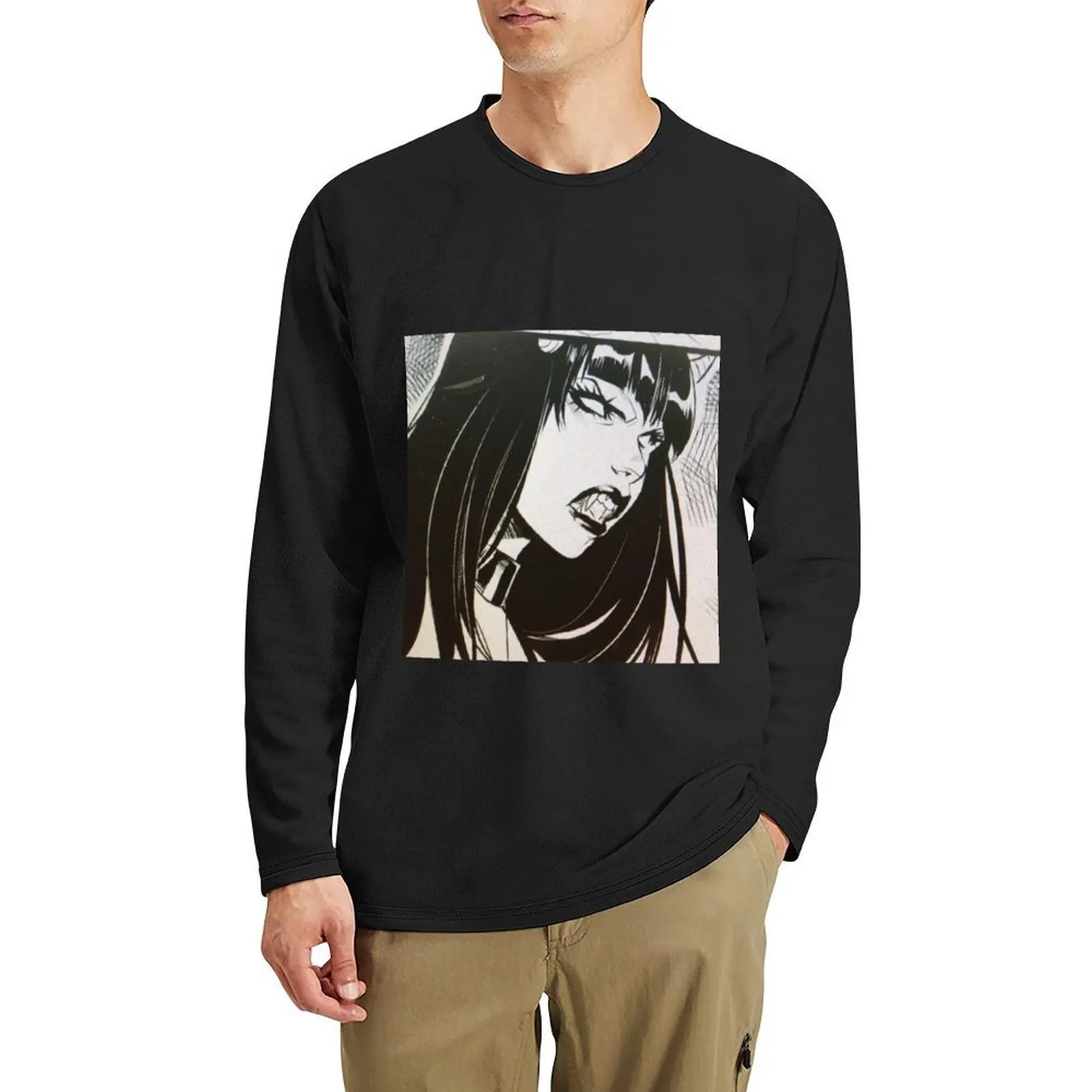 

VAMPIRE GIRL Long T-Shirt hippie clothes custom t shirts graphic t shirts aesthetic clothes mens t shirts casual stylish