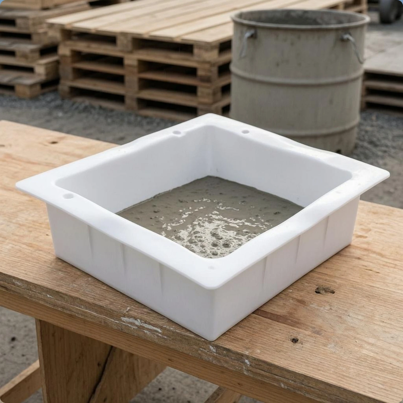 

Half Curb Stone Mold Flat Base Concrete Curb Mold Construction Tool Wide Rim Reusable