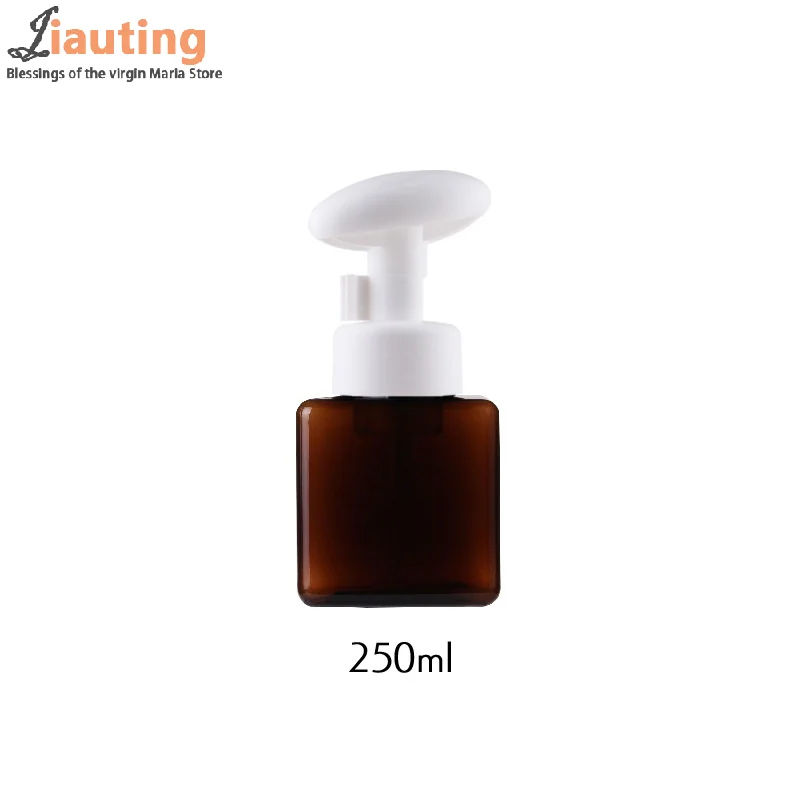 250 مللي مربع واضح زجاجة الصابون السائل مخفوق موس نقاط تعبئة الشامبو غسول هلام الاستحمام زجاجات مضخة لموزع الصابون
