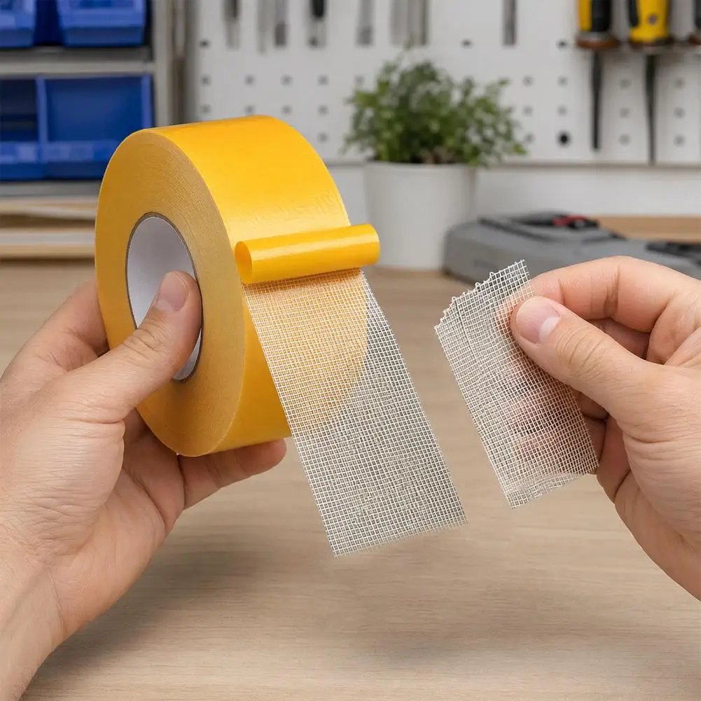 Mesh Mounting Tape High Adhesion Woodworking Tape 5/10/20m Double-sided Fabric Tape Heavy Duty Adhesive for Clothes Diy Crafts