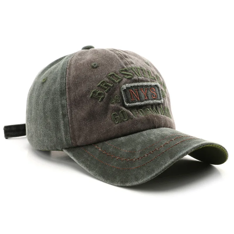 Retro Streetwear Washed Distressed Baseball Cap Unisex Embroidered Adjustable Cotton Hat Daily Outdoor Hiking Travel