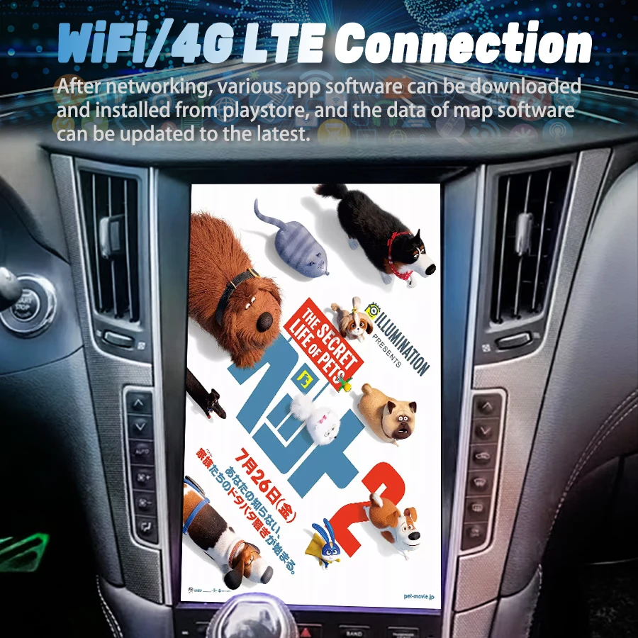 Car Radio For Infiniti Q50 Q50l Q50s Q60 2014-2020 GPS Navigation Multimedia Video Stereo 13.6