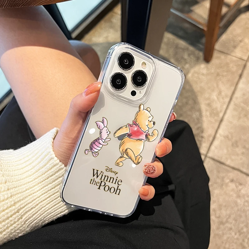 Winnie The Pooh For Apple iPhone 14 13 12 11 Pro Max Mini XS Max X XR 7 8 Plus 5S Silicone Transparent Phone Case Coque Capa