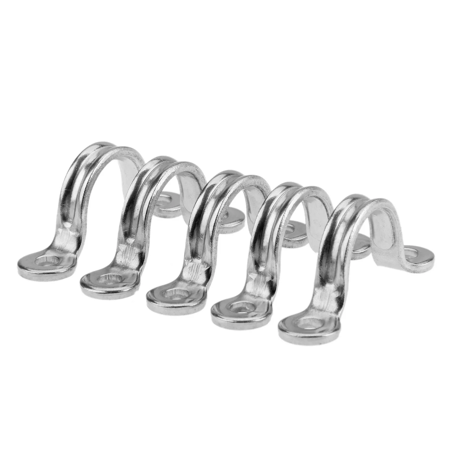 5 uds marino Acero inoxidable hoja ojo cordones tirantes con lazo abajo ancla Correa clip para montura accesorios para barcos 3 tamaños 10X11 13X15