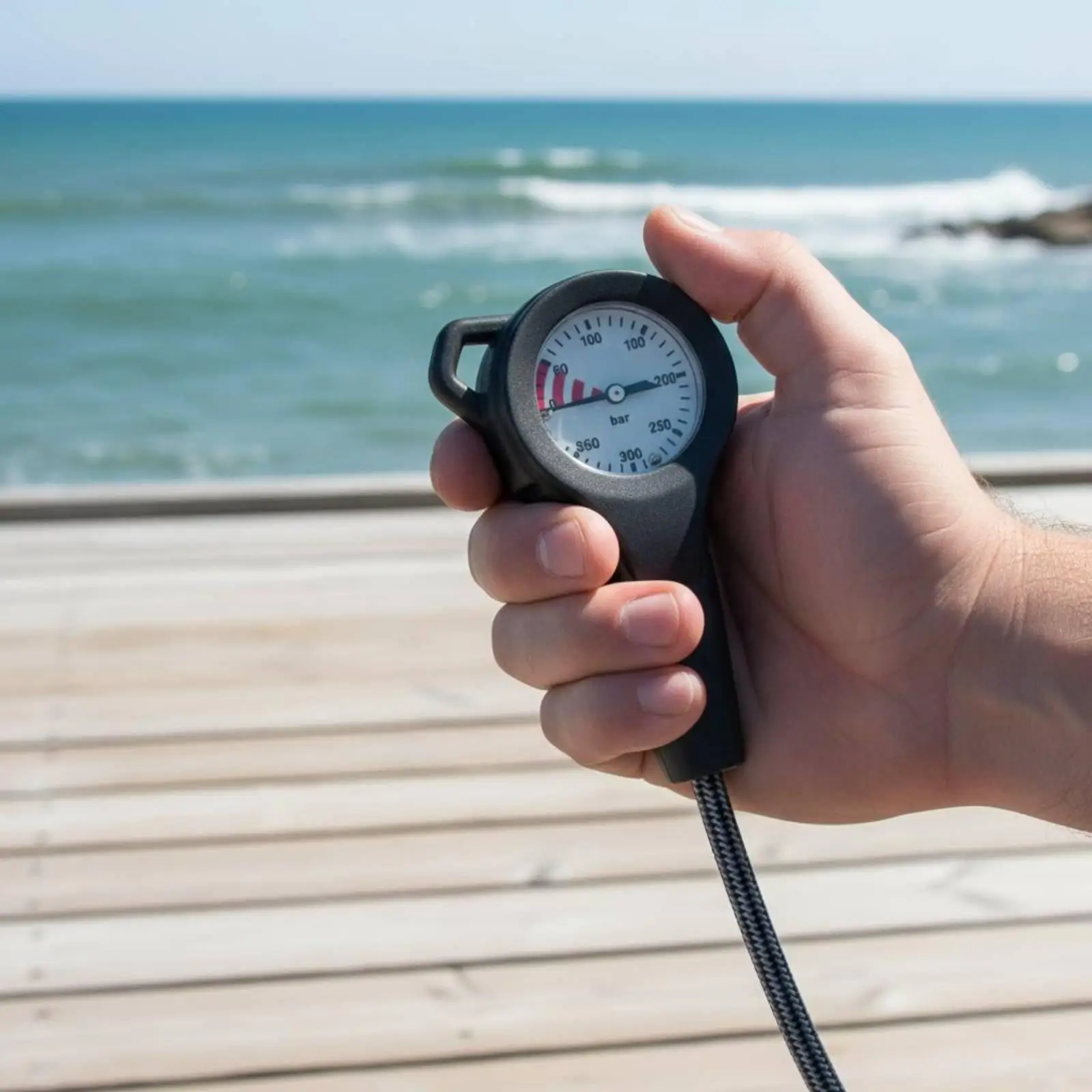 EPDM Protective Gauge Sleeve Underwater 52mm Metal Pressure Cover for Diving Equipment Accessories