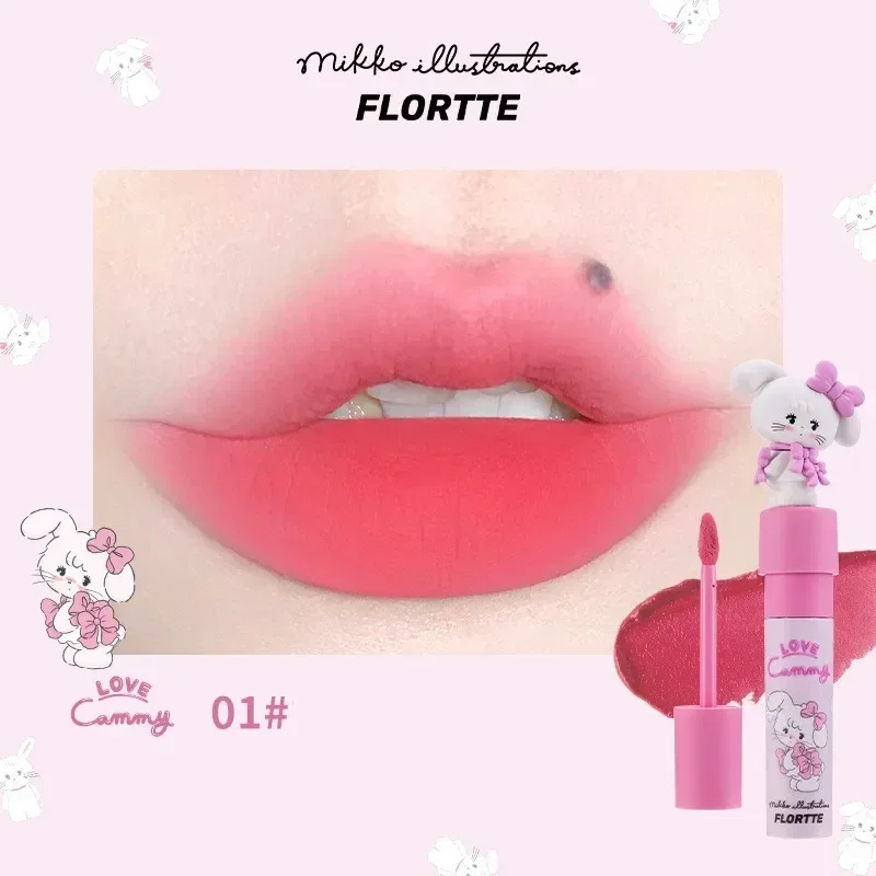 FLORTTE/MIKKO Co Branded Lipstick Milk Cake Lip Cream Soft Lip Mud Lip Glaze Tint Matte Velvet Lipsticks Beauty Korean Cosmetics