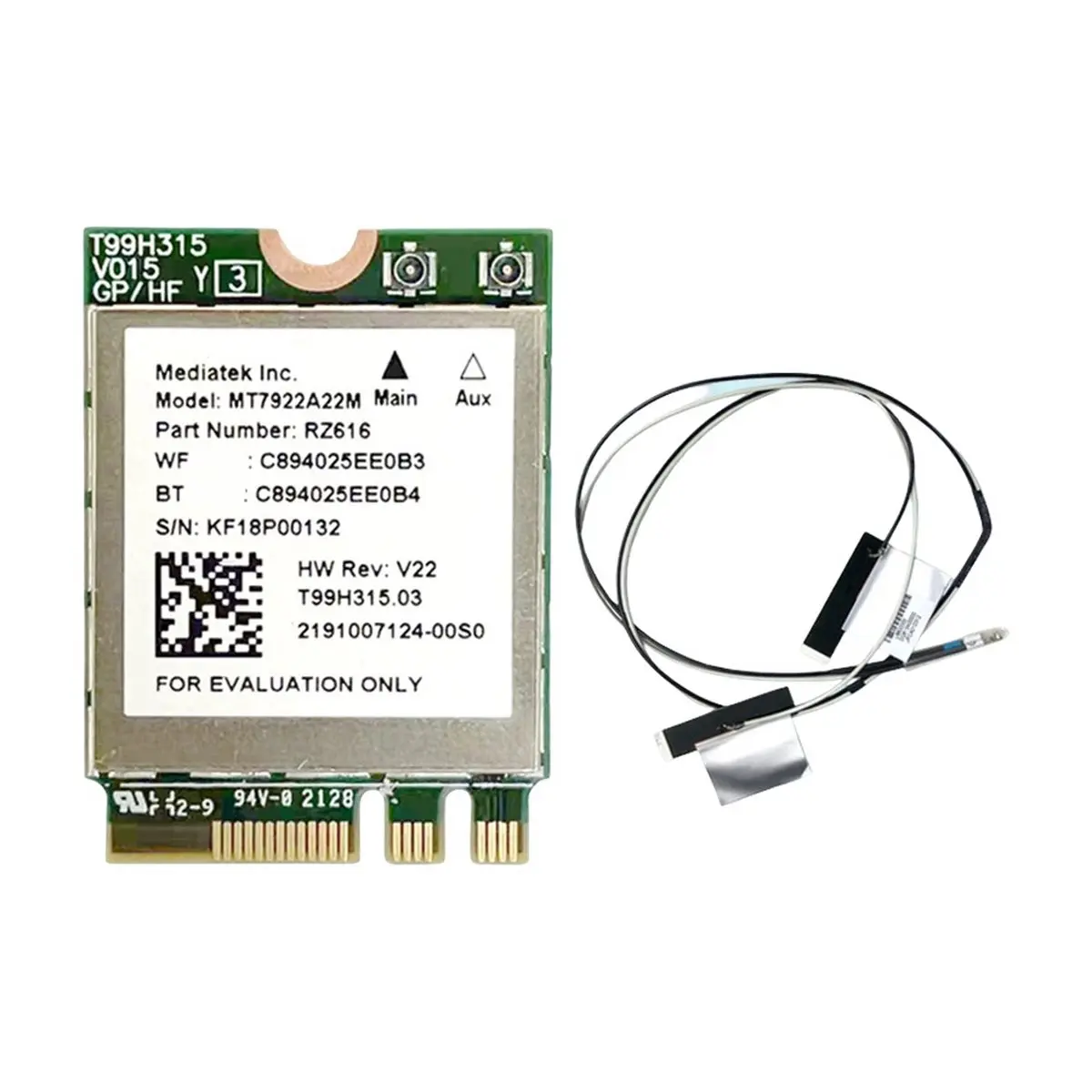 【POPULAR PICK】-MT7922 WiFi 6E Wireless LAN Card 2400Mbps Wifi Network Card 2.4G 5G 6G 802.11AX M.2 NGFF Bluetooth 5.3 -MiMO Adap