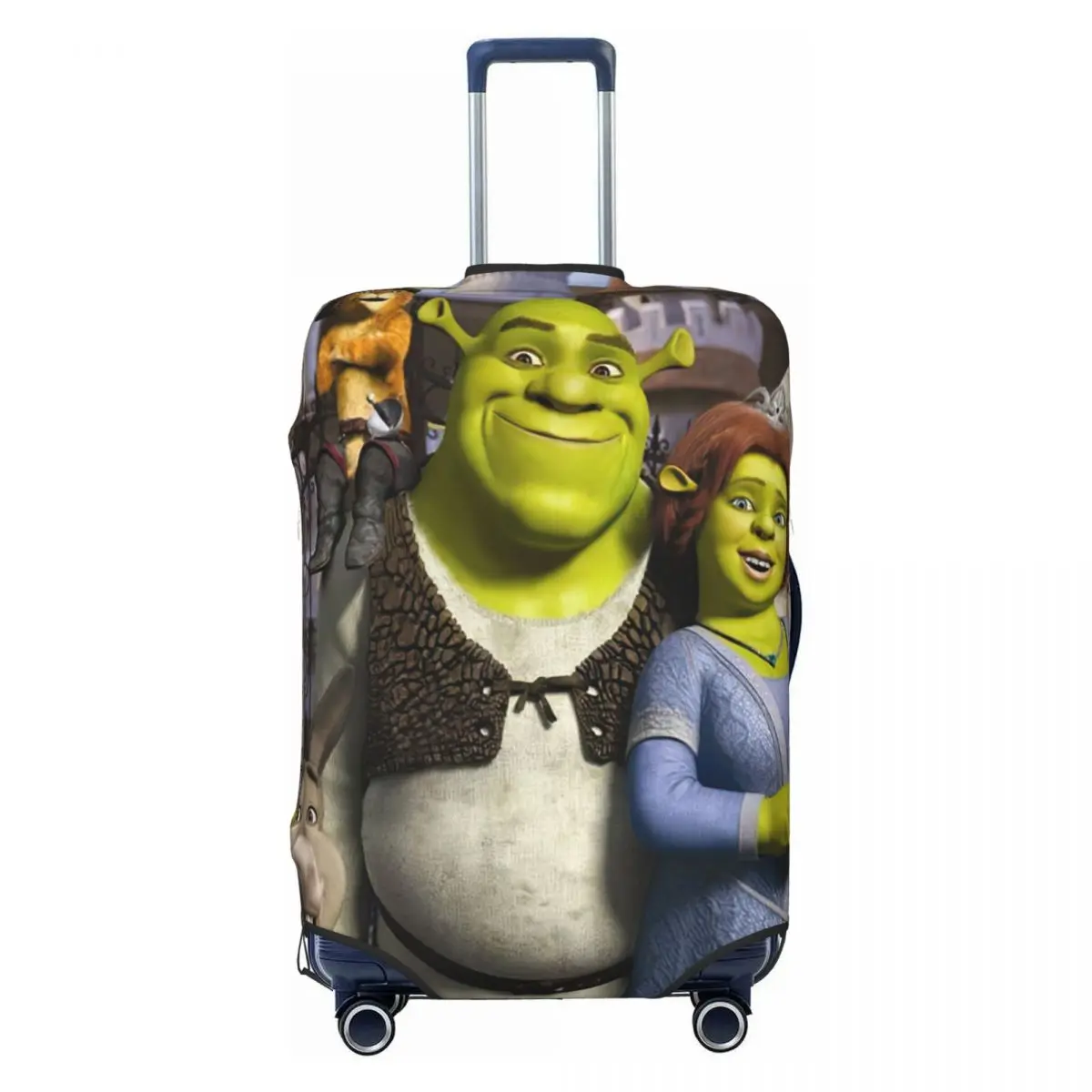 

Animated Shrek Luggage Cover Elastic Travel Suitcase Protective Covers Fits 18-32 Inch