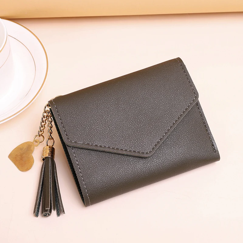 

Fashion Soft Wallets Snap Button Solid 2024 High Quality Bags for Women Interior Compartment Flap Pocket Pu Short Wallet