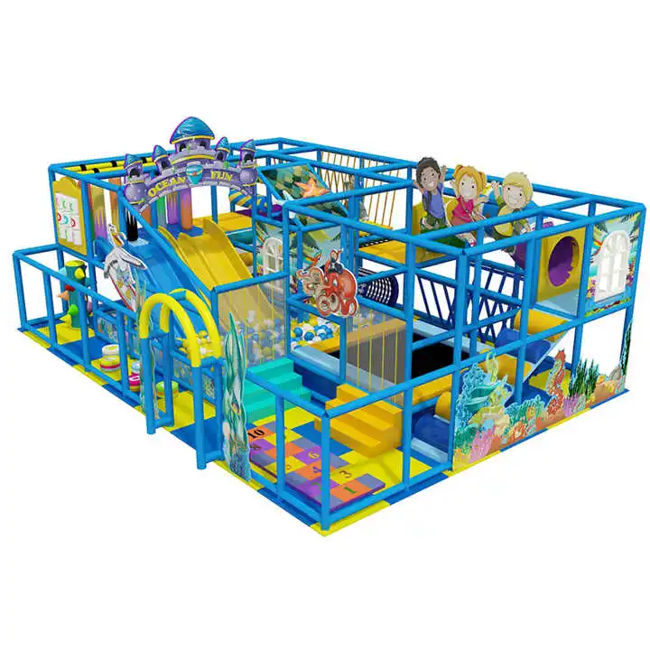 

New Arrival Brightly Colored Children's Indoor Playground with Slides, Climbing Walls, and Interactive Play Panels Supplier