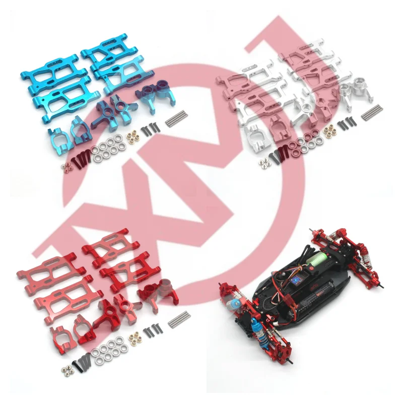 JXMJ Metal Accessories RC 1/12 AM-X12 AM-D12 14015 14005E Remote Control Vehicle Swing Arm Steering Cup 5-piece Set Parts