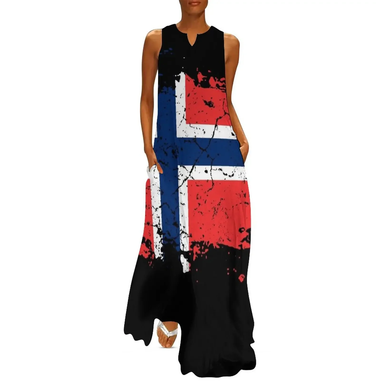 

Norway flag Long Dress Cocktail of dresses long sleeve dresses summer dress woman 2025 trendy Elegant gown Dress