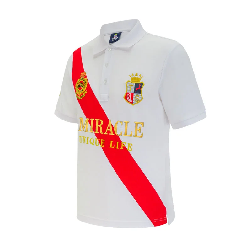 Men's polo shirt MIRACLE embroidery stitching color contrast classic fashion original design polo collar pure cotton breathable
