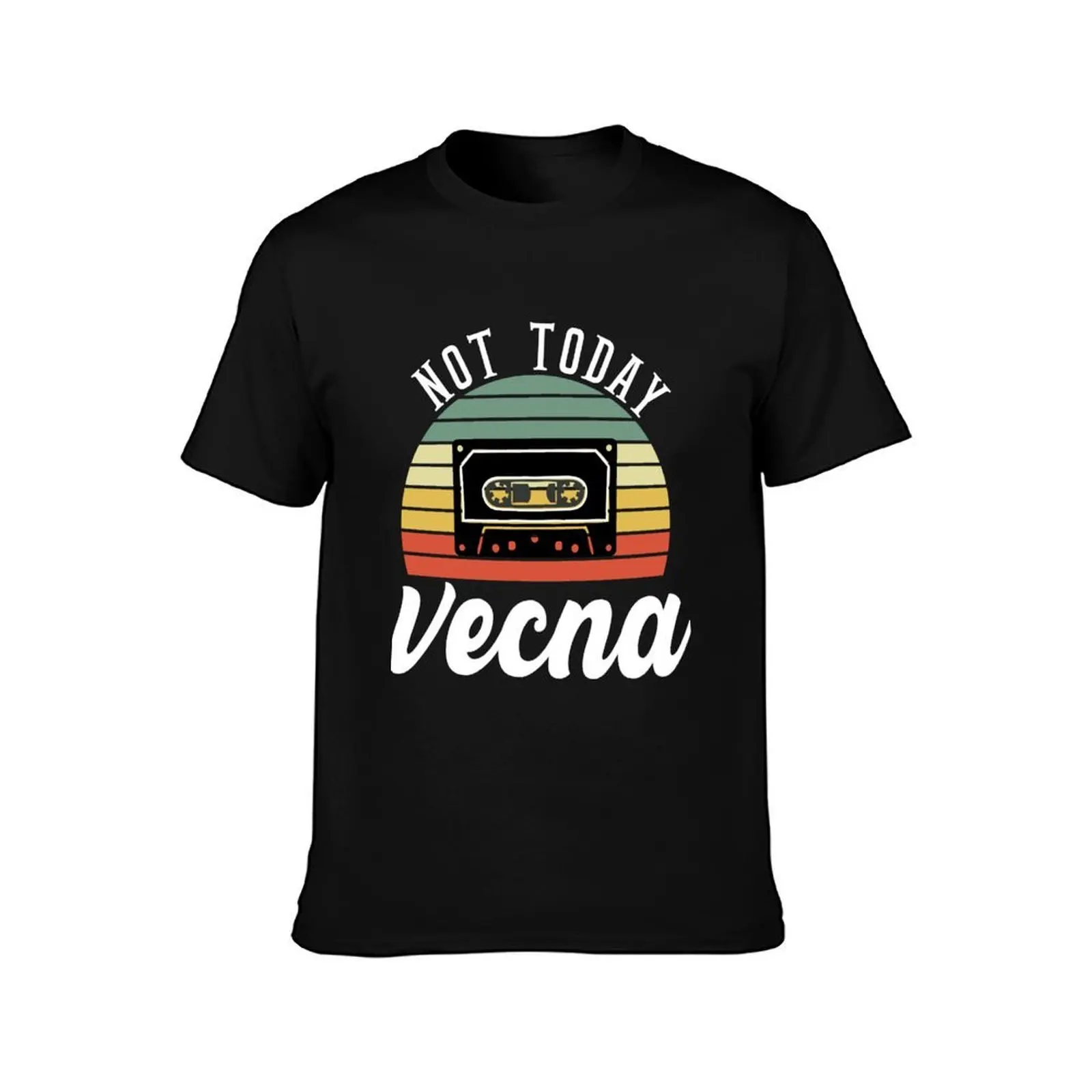 Not Today Vecna T-Shirt, Summer Casual Cotton Tee, Oversized Streetwear Tops, Vintage Graphic Print, Loose Fit Short Sleeve