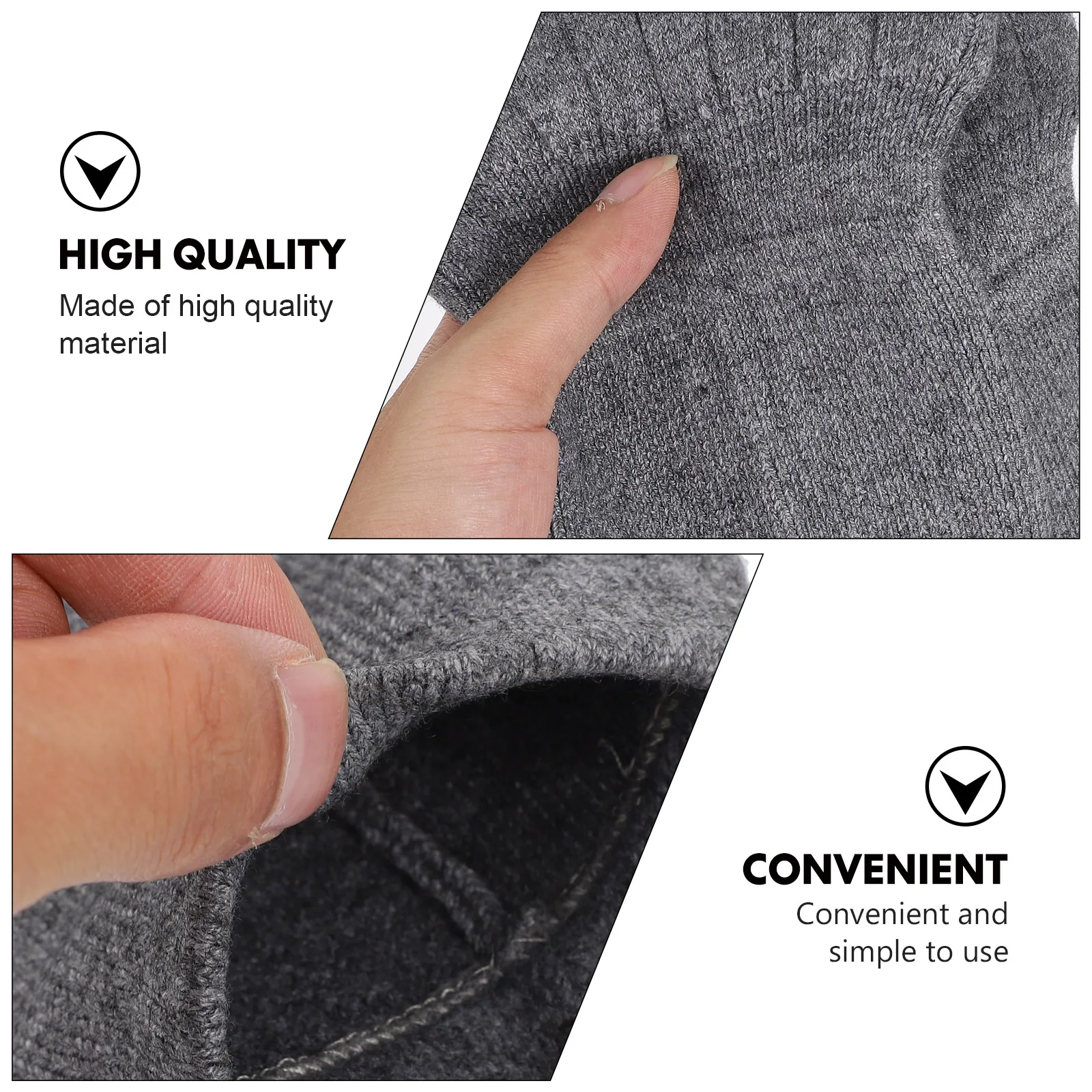 

2 pcs Thermal Sleeves Grey Warm Knee Pad For Support Breathable Lightweight Knee Protector Cycling Running
