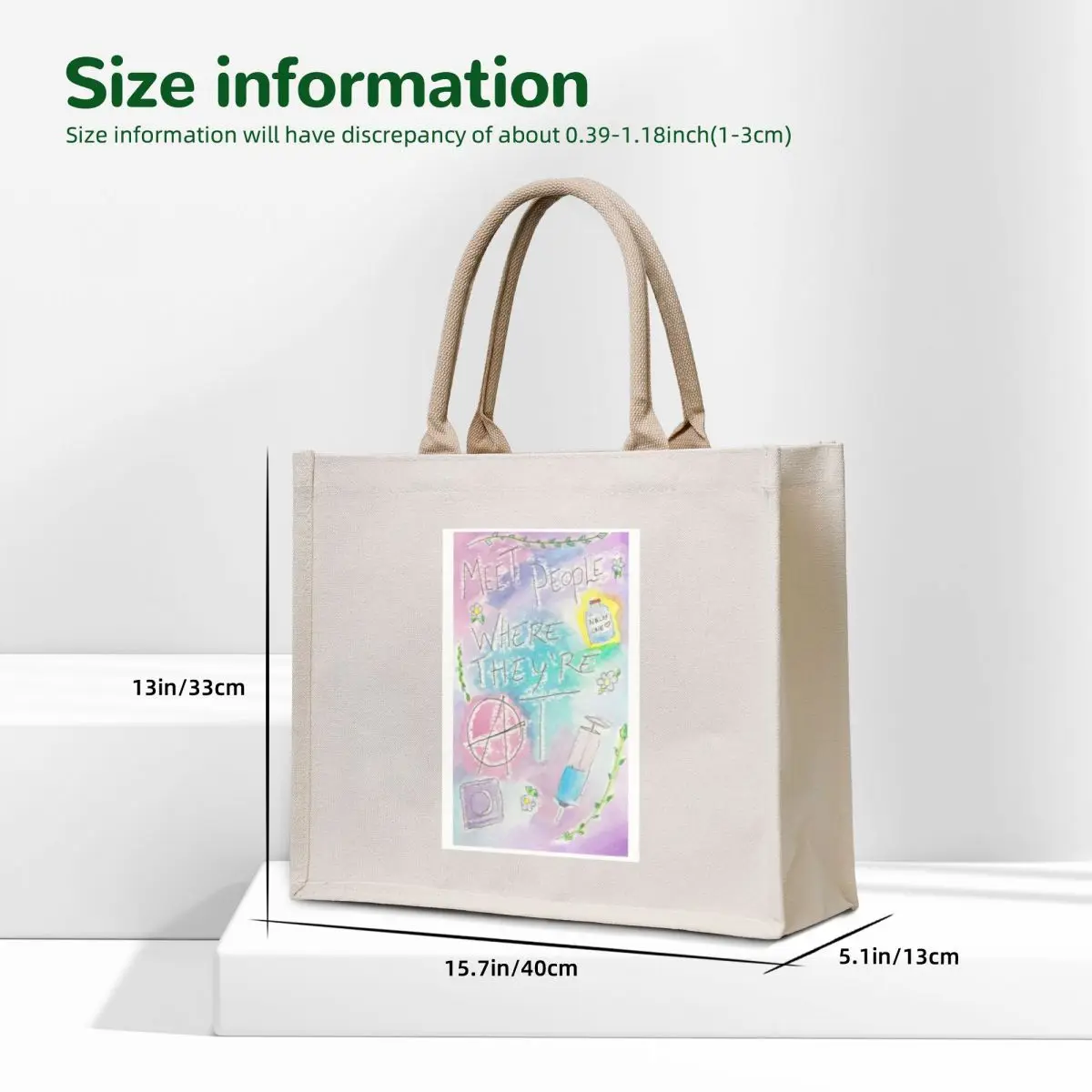 Meet People Where They Are At - Harm Reduction Poster No 2 Tote Bag Shopping bags tote bags aesthetic eco bag folding