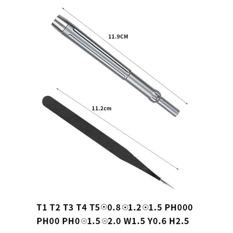 Set di cacciaviti di precisione 24 In 1 riparazione di telefoni cellulari S2 strumento di smontaggio Set combinato multifunzionale In lega di alluminio argento