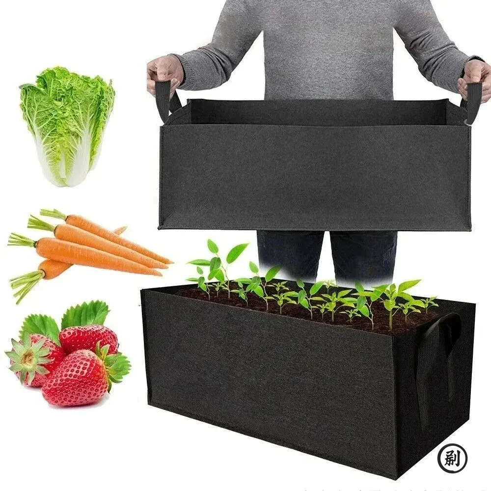 Square Felt Growing Bucket Plant Growth Bag Multi-Functional Vegetable Plant Non-Woven Felt Growing Bag