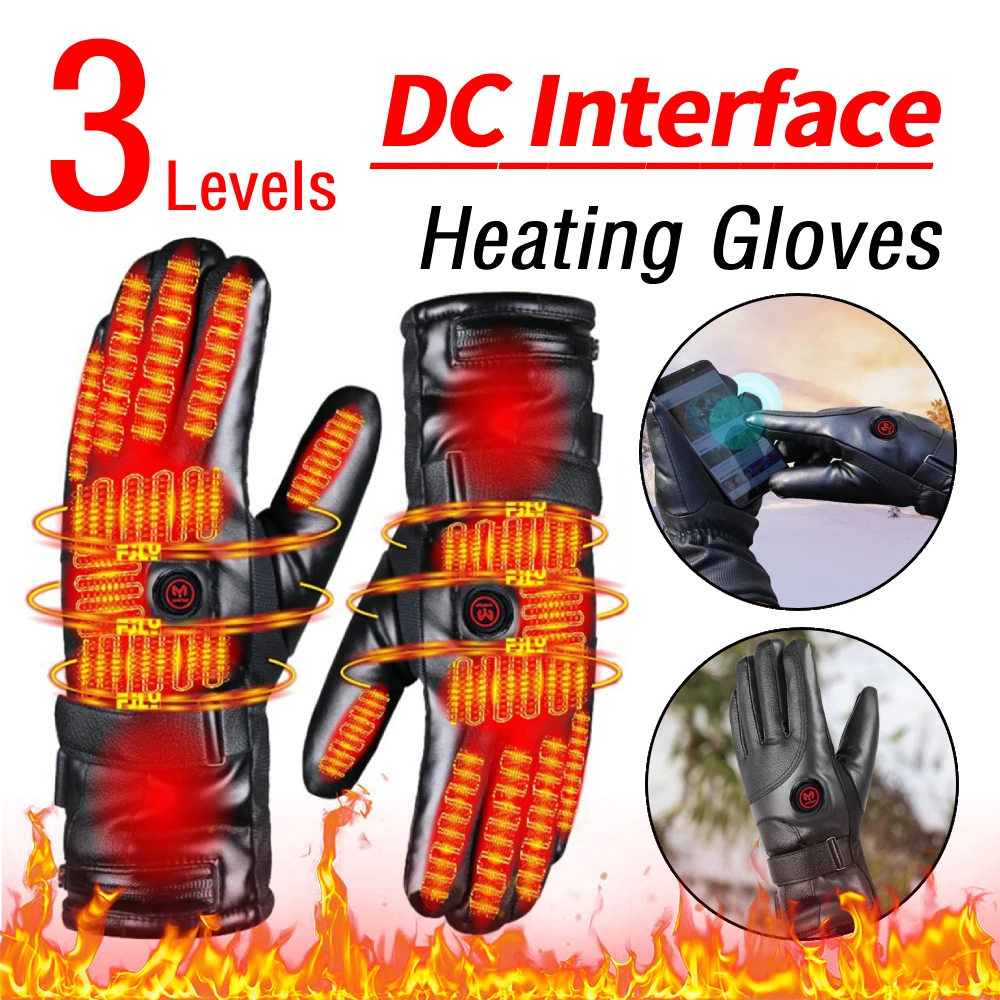 

Rechargeable Thermal Touchscreen Gloves Waterproof Battery Powered Heating Gloves Hand Warmer for Outdoor Motorcycle Ski Cycling