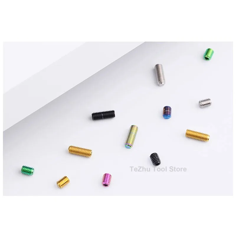 1pcs Titanium Alloy Top Wire M6 * 8/10/12/16mm Inner Plum Flat End Top Wire Modification And Repair For Riding Bikes