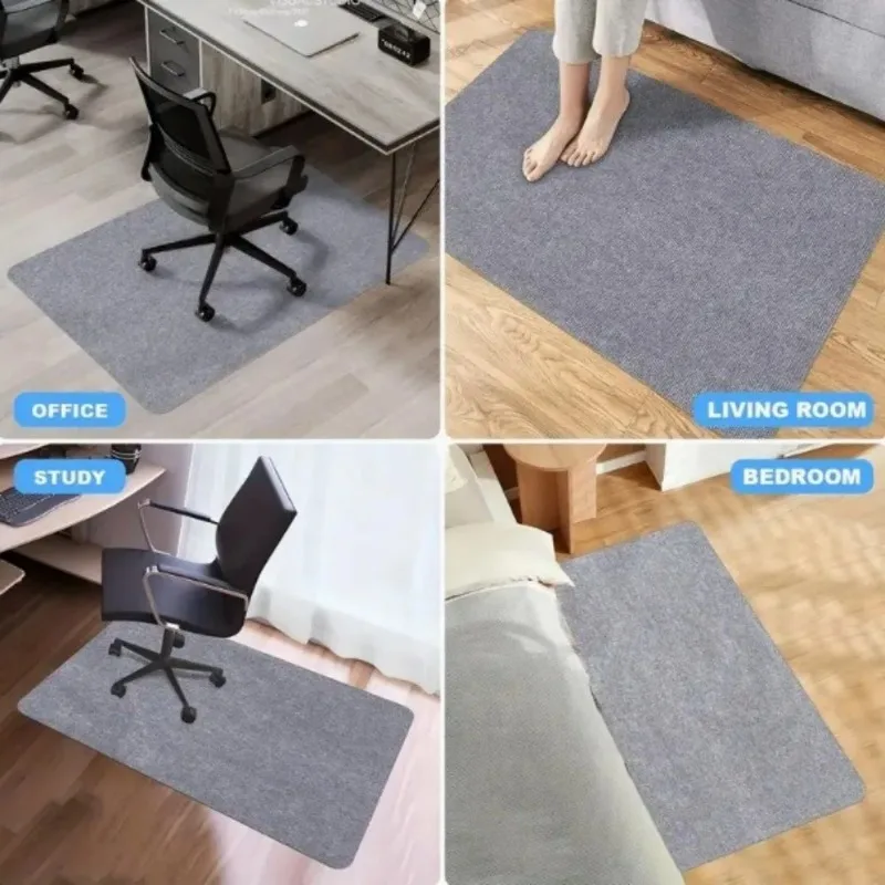 Non Adhesive Office Chair Mat Self-adhesive Anti Slip Rolling Wheelchair Carpet Floor Protector Carpet Wood Floor Protection