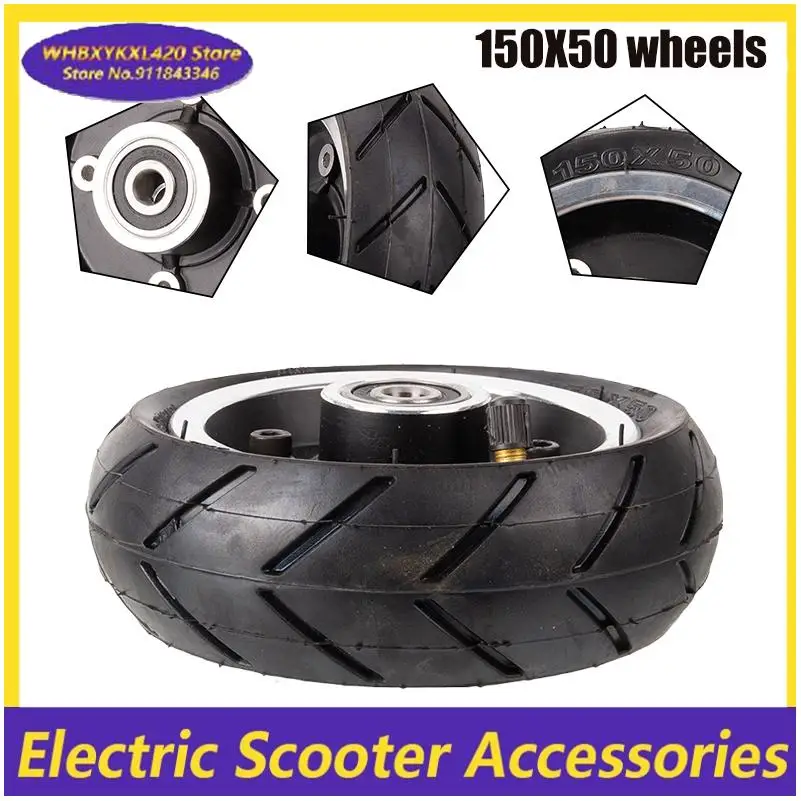 

High quality rubber 150X50 wheels suitable for small handcarts/scooters, durable and long-lasting