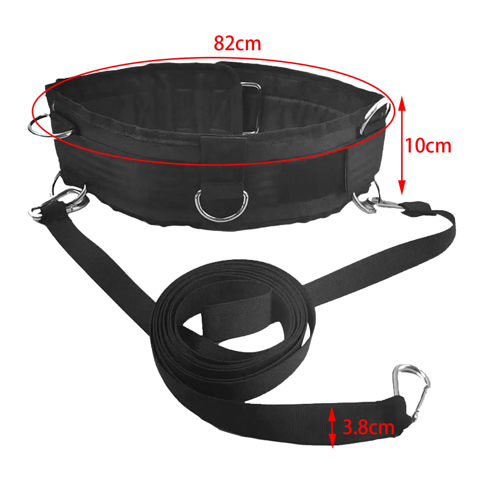 Resistance Band Power Strength Dragging Rope Gym Waist Belt for Pulling Sled