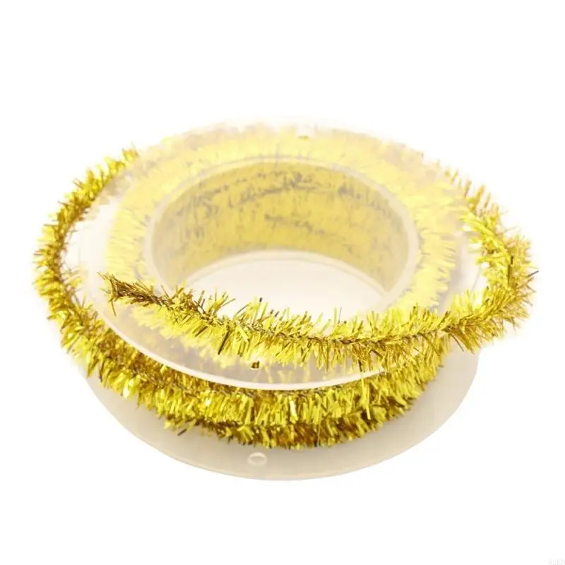 62KD Christmas Tinsel Garland 4.92ft Long Glitter Tinsel Garland Wire Garland