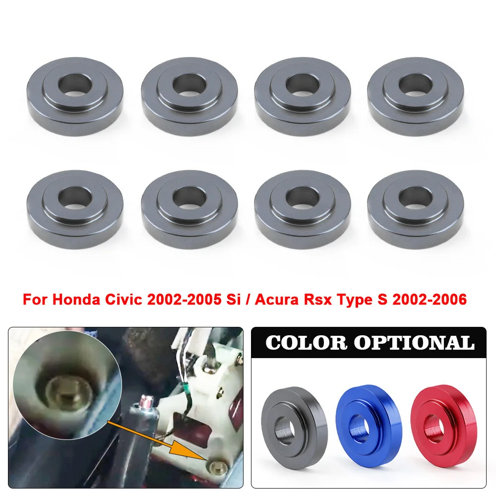 8PCS Car Shift Button Bushing Gasket Is High Quality And Durable Suitable For Honda Civic 2002-2005 Acura RSX Type 2002-2006