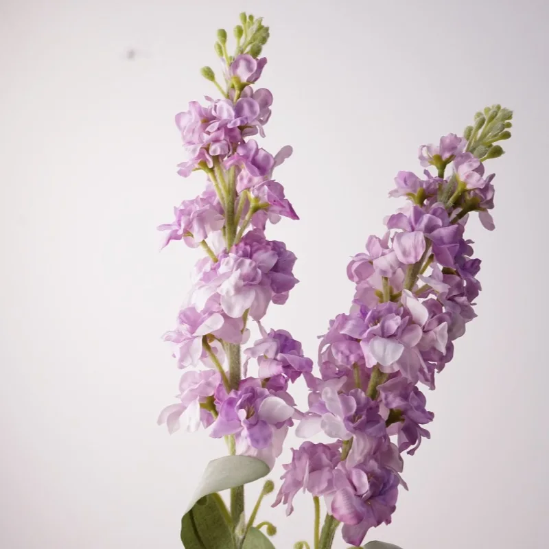 3 Stück Feuchtigkeitsspendende Violette Kunstblumen für Heimdekoration, Naturgetreue Hyazinthen für Hochzeiten und Events, Großes Delphinium-Blumenarrangement