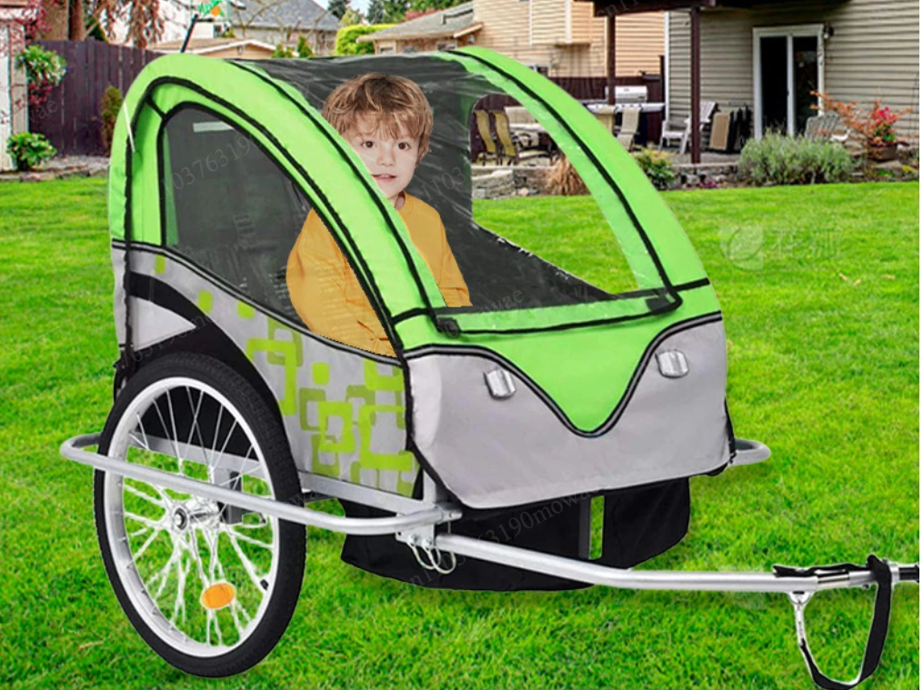 Outdoor riding parent-child trailer bicycle rear trailer removable hiking cart