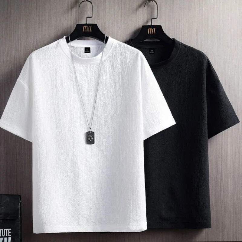 Minimalist top men's hip-hop MY T-shirt summer casual breathable  T-shirt round neck short sleeved M L XXXL 4XL 5XL