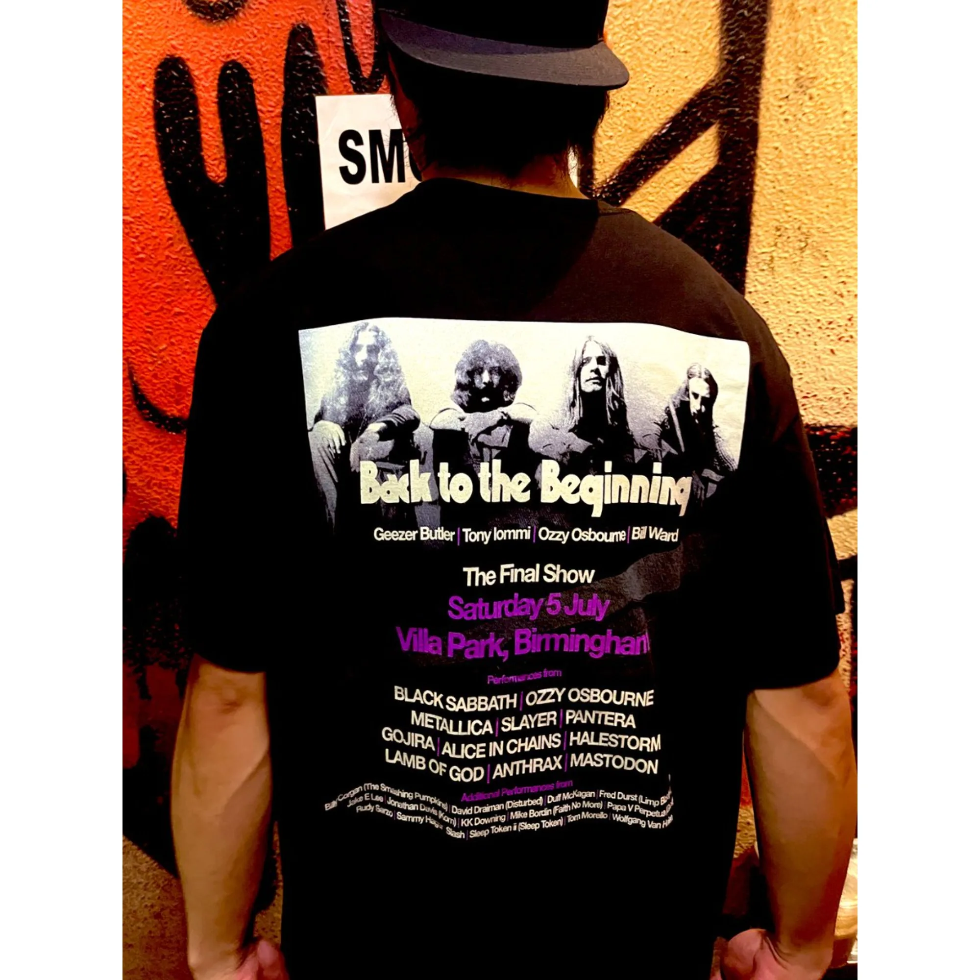 تي شيرت Black Sabbath and Ozzy Osbourne العودة إلى حدث Merch للمبتدئين مع تي شيرت على الوجهين Ins Y2k نمط جديد تمامًا