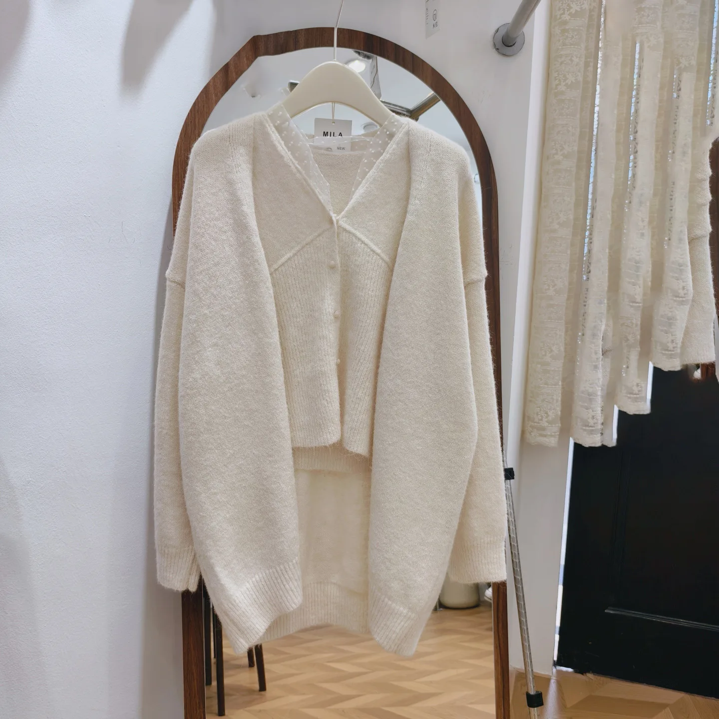 

Autumn French Elegant Knitted 2 Piece Sets Women Korean Fashion Cardigan Women's Coat V Neck Sleeveless Vest Two Piece Outfits