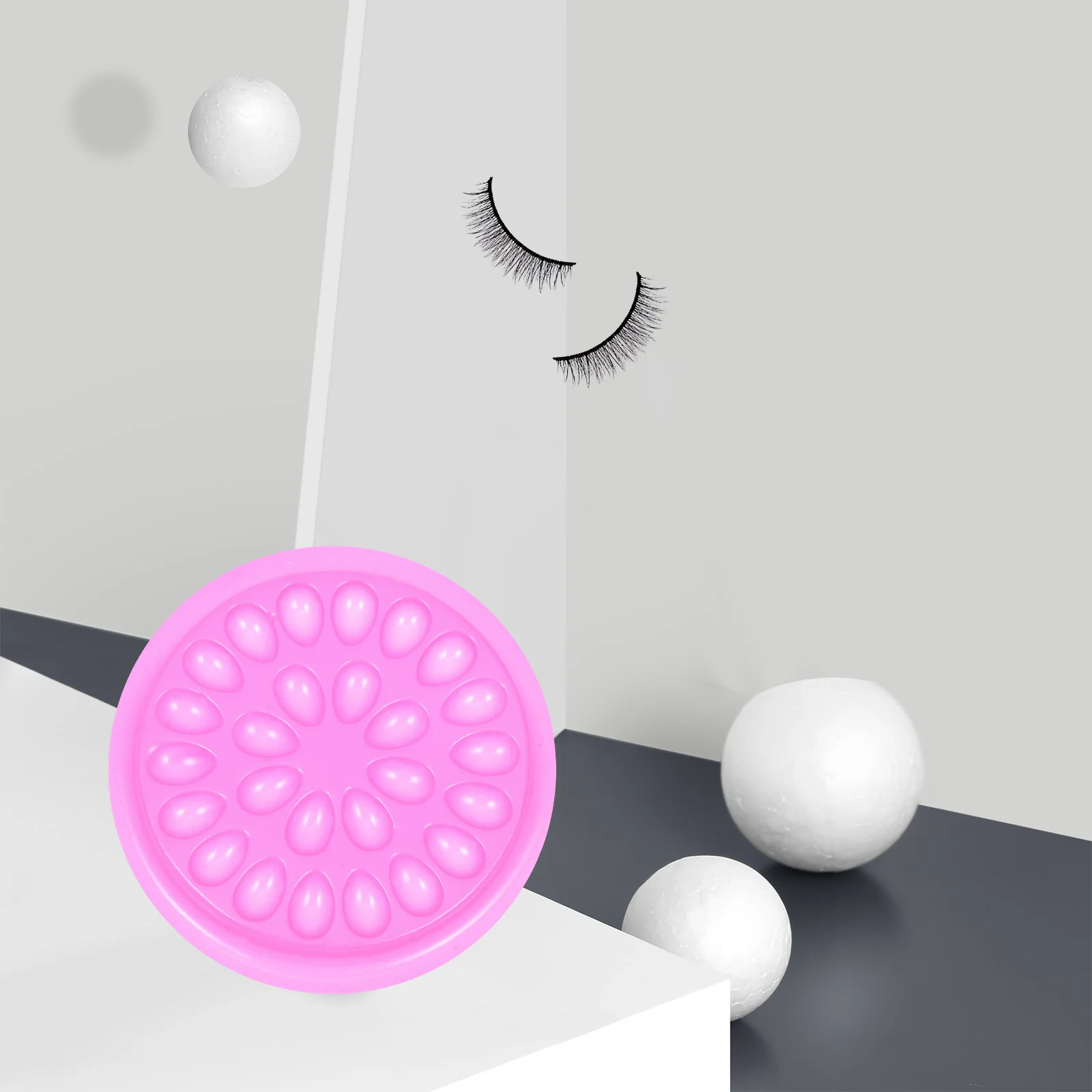 100 個まつげエクステンションプレート PVC 接着剤遅延ホルダー安定した溝のデザインで効率的なまつげの適用が可能美容サロンツールキット