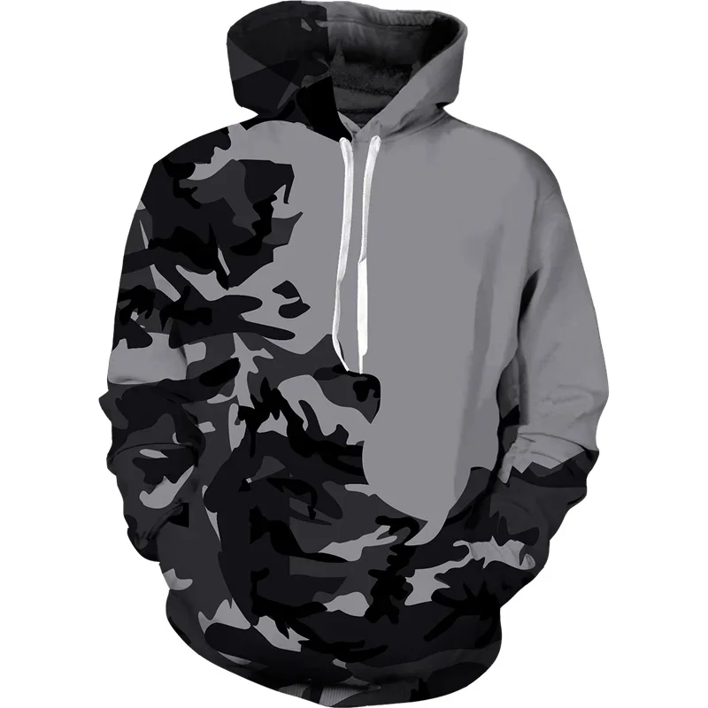 Color Camo Hoodie Men Camouflage Sweatshirt Harajuku 3d Printed Hoodies Clothes Retro Military Mens Clothing Spring Autumn