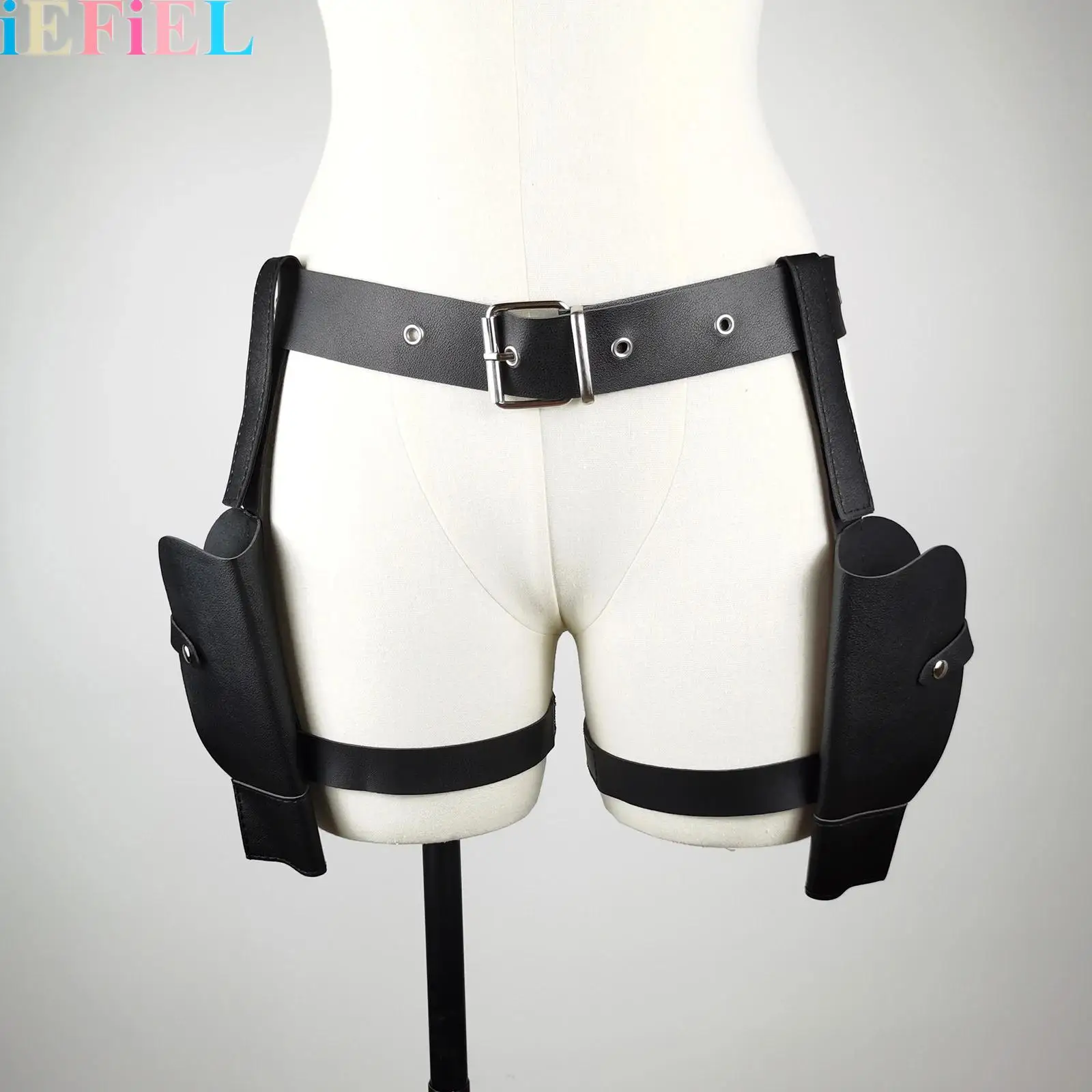 

1Pcs Western Cowboys Gun-Belt Holster Parties Props with Buckle And Leg Ties Halloween Carnival Cosplay Costumes Props