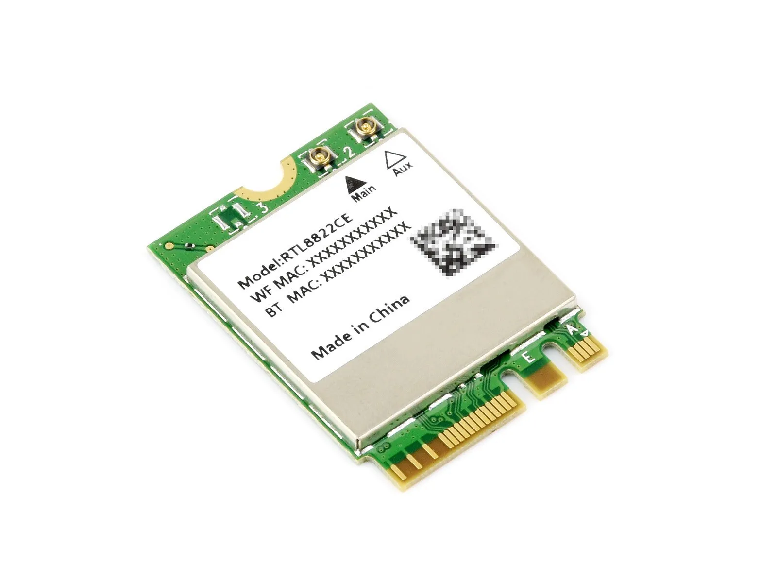 For RTL8822CE Wireless NIC, 2.4G/5GHz Dual-Band WiFi 5 Bluetooth 5.0