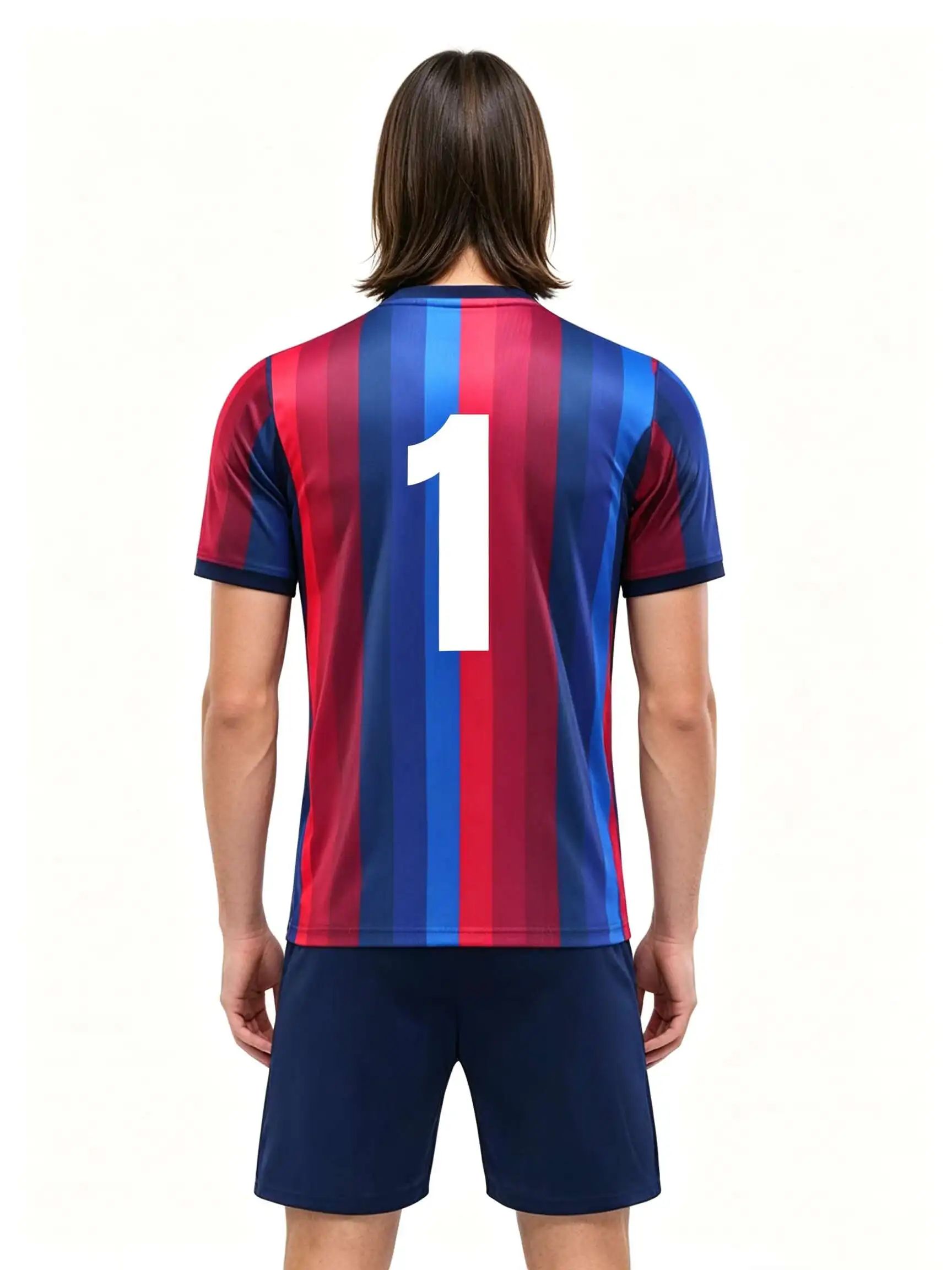 26/27 Unisex Blank Soccer 2‑Piece Set, Kids Adults Parent‑Child Kit, Custom No.1 7 8 9 10 for School Outdoor Team Sports red 10