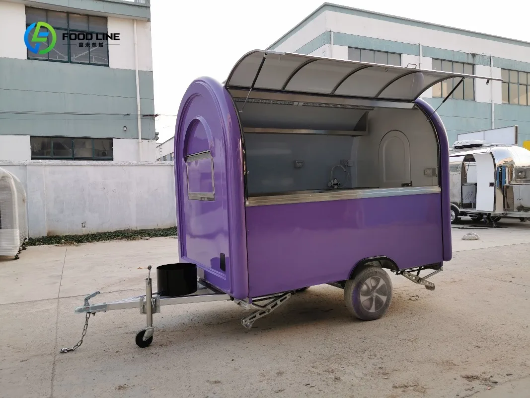 Customized Fully Featured Street Franchised Barbecue Waffle Marshmallow Burger Gourmet Food Truck