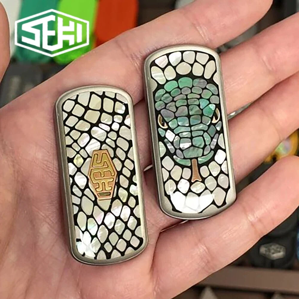 

SEKI EDC Нержавеющая сталь Fritillary Bulb Coating Toys Push Slider Stress Relief Toy Snake Fidget Slider Fidget Toys для взрослых