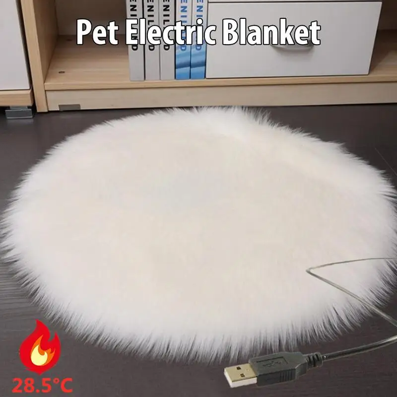Selimut elektrik anjing, alas tempat tidur anjing hangat dalam ruangan hewan peliharaan efek panas baik bantalan pemanas untuk kucing anjing dengan bantalan pemanas USB